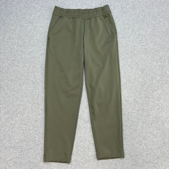 Columbia Pants WMNS S Olive Green Pull On Ankle Mid Rise Side Pockets Stretchy - Picture 1 of 12